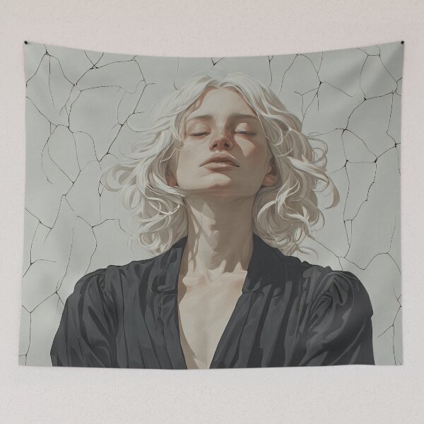 Item preview, portrait of sad lady designed and sold by aliraweb.