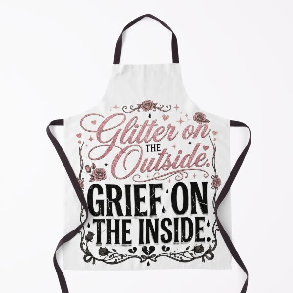 Item preview, Glitter On The Outside Grief On The Inside Sad Girl Design designed and sold by InkroarCo.