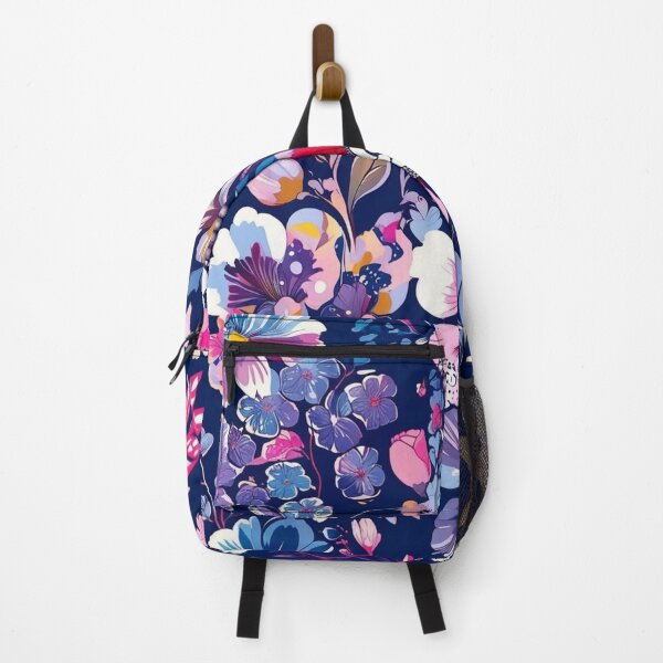 Artikelvorschau, Luxuriöses Notizbuch mit floralem Muster | Marineblau, Rosa, Lila Blumendesign entworfen und verkauft von FestivityFinds.