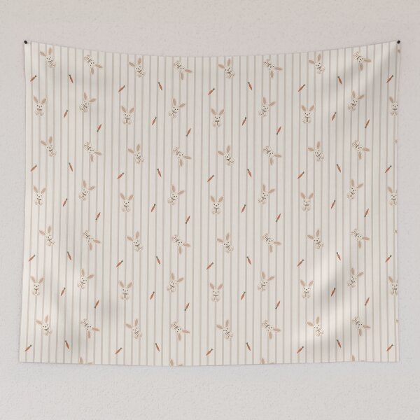 Item preview, Vintage Bunny Warm Oat Pattern designed and sold by caladayart.