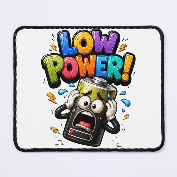 Item preview, Low Power Battery Funny Cartoon designed and sold by M.Store.