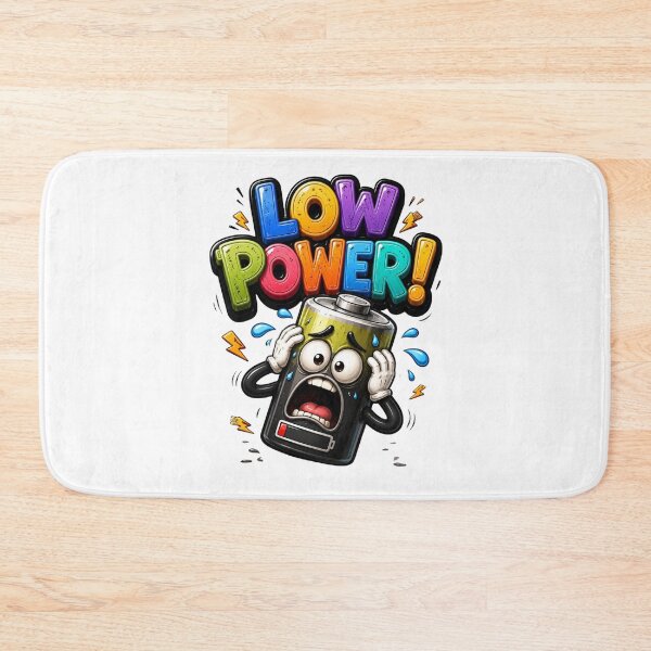 Item preview, Low Power Battery Funny Cartoon designed and sold by M.Store.