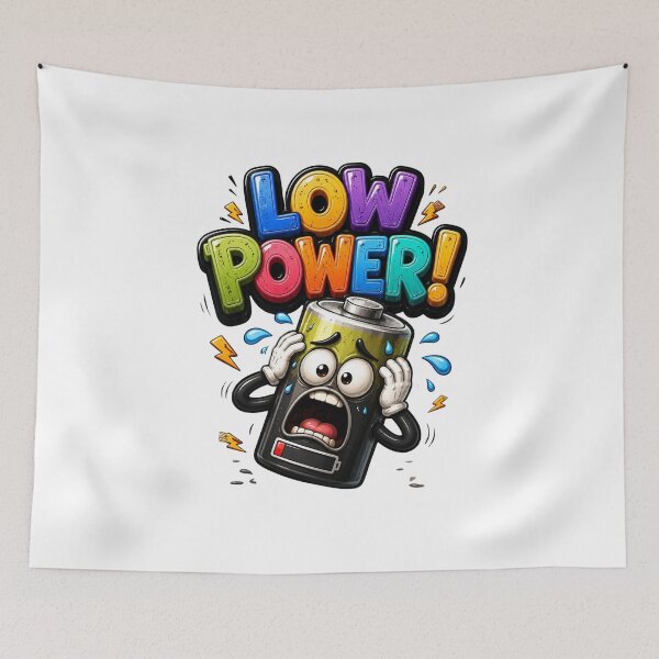 Item preview, Low Power Battery Funny Cartoon designed and sold by M.Store.