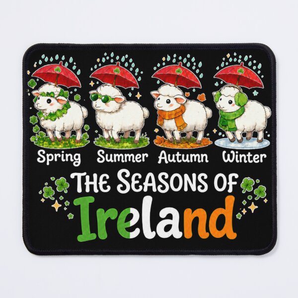 Item preview, The Seasons Patrick'S Day Ireland Four Cute Sheep Shamrocks designed and sold by MaskedTarget.