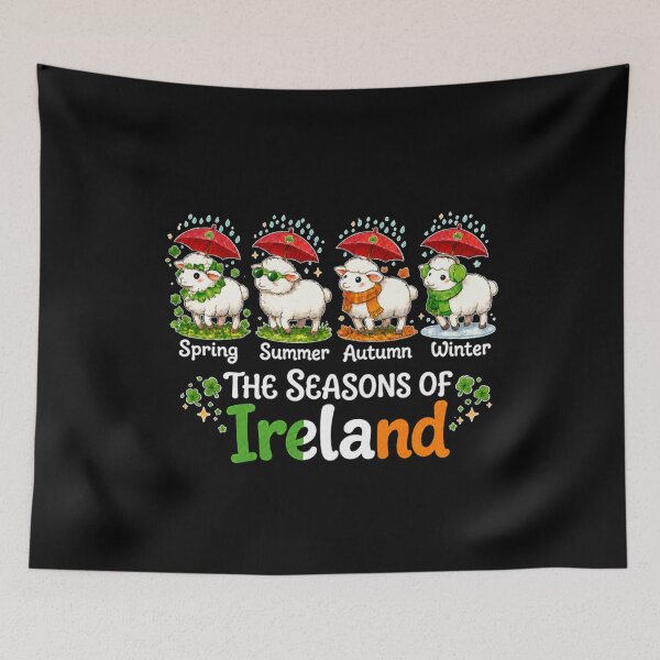 Item preview, The Seasons Patrick'S Day Ireland Four Cute Sheep Shamrocks designed and sold by MaskedTarget.