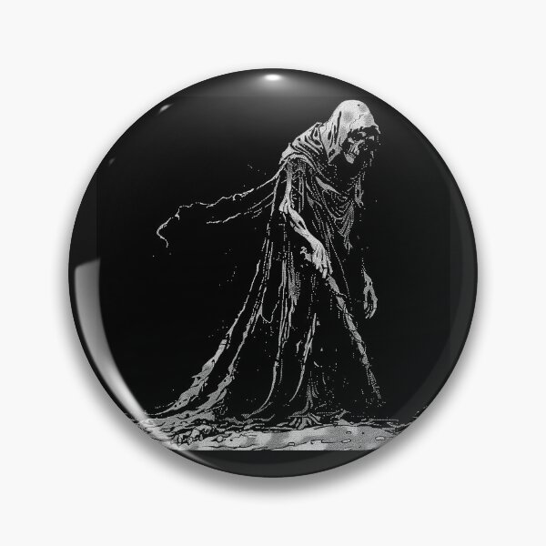 Item preview, Hooded Grim Reaper in Tattered Cloak Gothic Dark Fantasy Art designed and sold by inkoutninja.