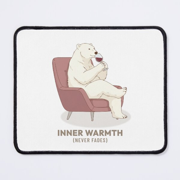 Item preview, Polar Bear Drinking Wine Cozy Evening Vintage Aesthetic designed and sold by COZY VINTAGE animal.
