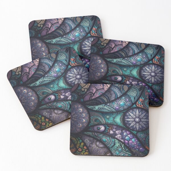 Item preview, Abstract Boho Mandala Mosaic Pattern designed and sold by yanderedev.