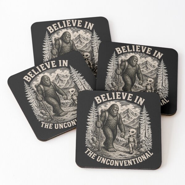 Item preview, Believe In The Unconventional Bigfoot Alien Hiking Vintage Cryptid UFO Funny Gift designed and sold by Zizo-DR44.