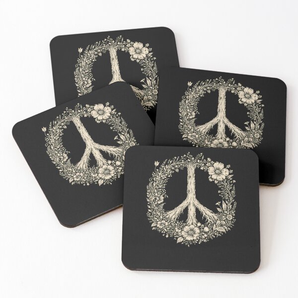 Item preview, Boho Floral Peace Sign designed and sold by bobcatmarty.