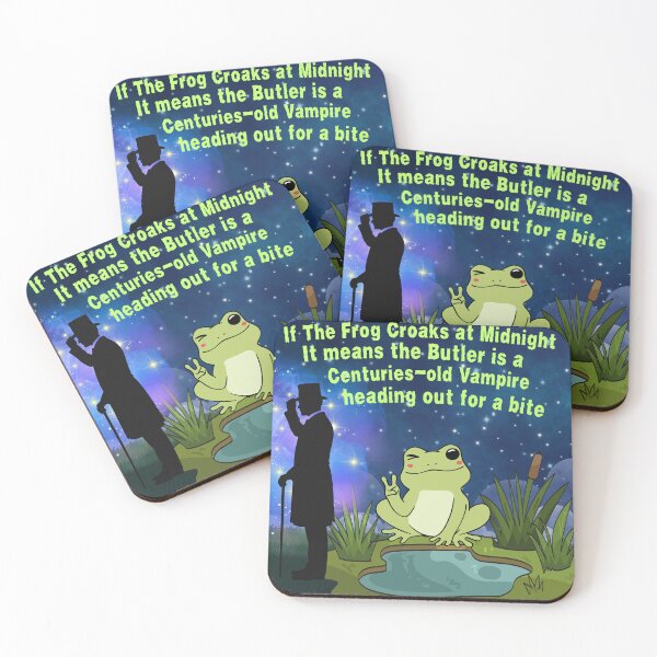 Item preview, Frog Humor Vampire Omen Sticker Starry Sky Quote designed and sold by aliyeus.