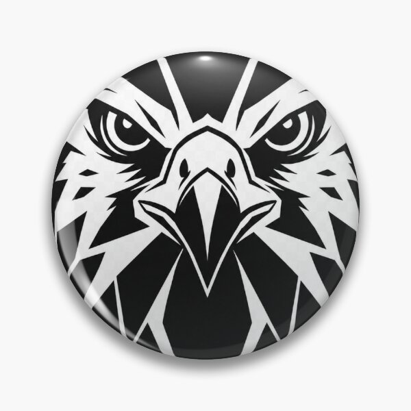 Item preview, Premium Geometric Arabian Saker Falcon | Minimalist Black & White Vector Sticker designed and sold by DesertInkArt.