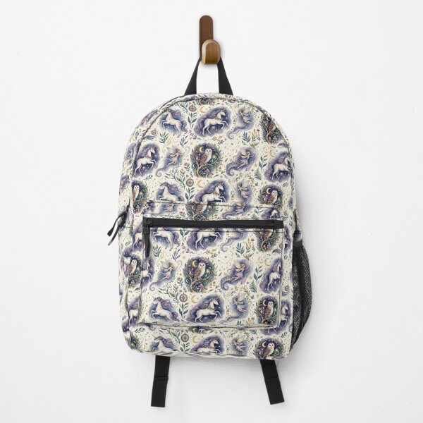Item preview, Whimsical Watercolor Unicorn, Fairy & Owl Celestial Fantasy Pattern designed and sold by zycs.