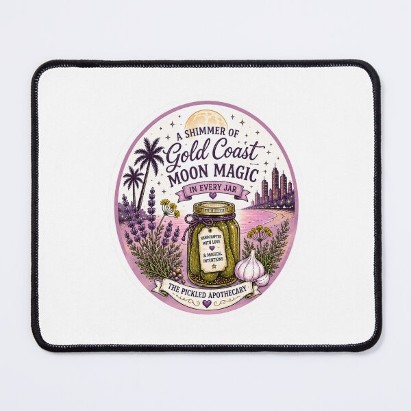 Item preview, Gold Coast Moon Magic Pickle Sticker designed and sold by Imagine Ink Design Studio.