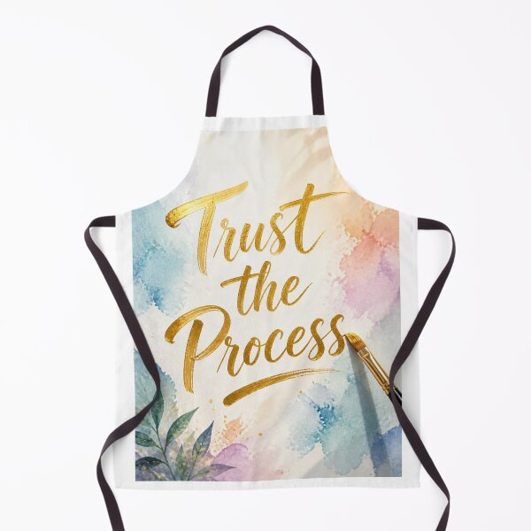 Item preview, Trust the Process Mantra Gold Calligraphy Art designed and sold by BumbleNShine.