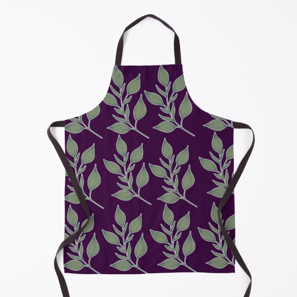 Item preview, Deep Plum Botanical Leaves | Moody Purple Sage Pattern designed and sold by Jyoti-Quotes.