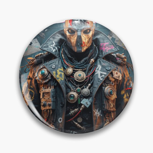 Item preview, Gideon Masked Cyberpunk Warrior in Graffiti City designed and sold by AldricFenlow.