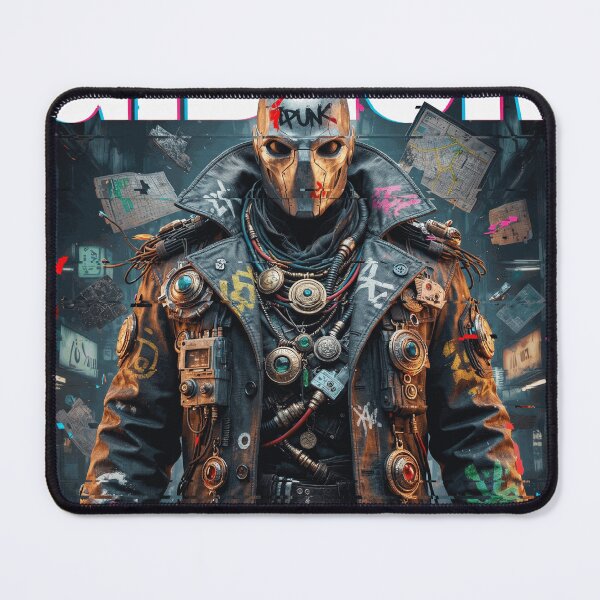 Item preview, Gideon Masked Cyberpunk Warrior in Graffiti City designed and sold by AldricFenlow.