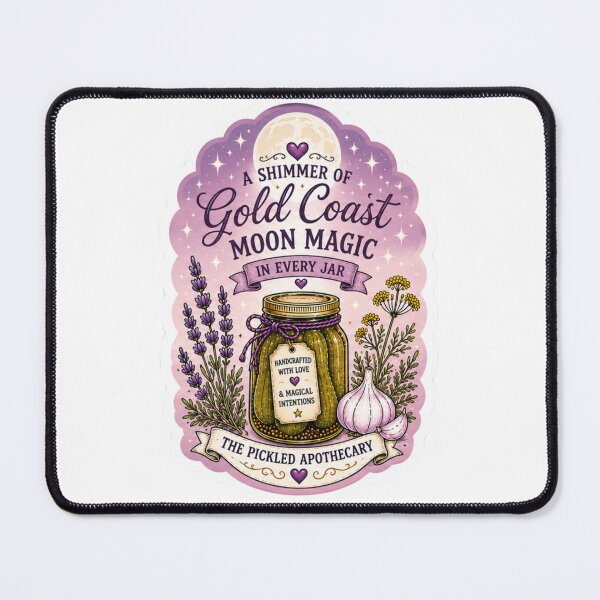 Item preview, Gold Coast Moon Magic Pickle Sticker designed and sold by Imagine Ink Design Studio.