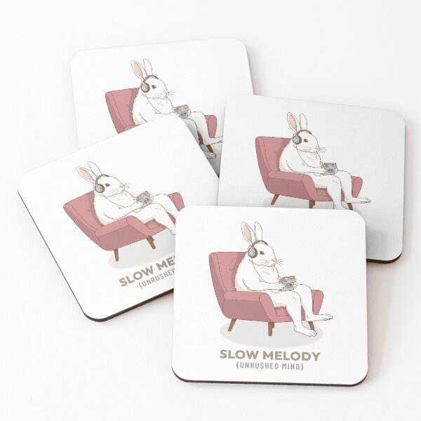 Item preview, Rabbit Listening to Music Relaxing Vintage Aesthetic designed and sold by COZY VINTAGE animal.
