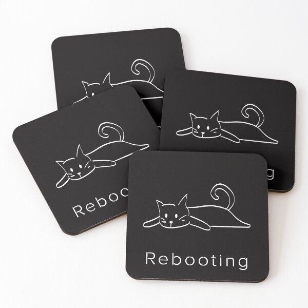 Item preview, Rebooting | Cat Operating System | Minimalist Relaxed Cat designed and sold by ContigoART.