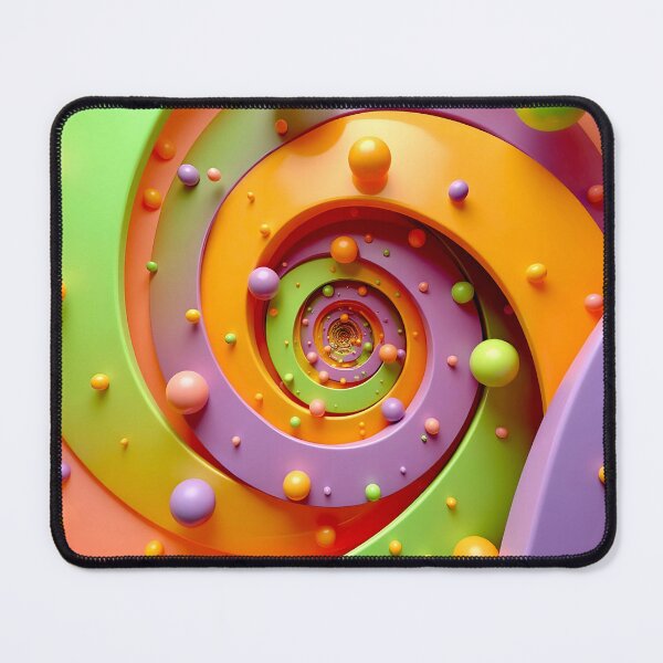 Item preview, Colorful Spiral with Floating Spheres designed and sold by Vicky Brago-Mitchell®.