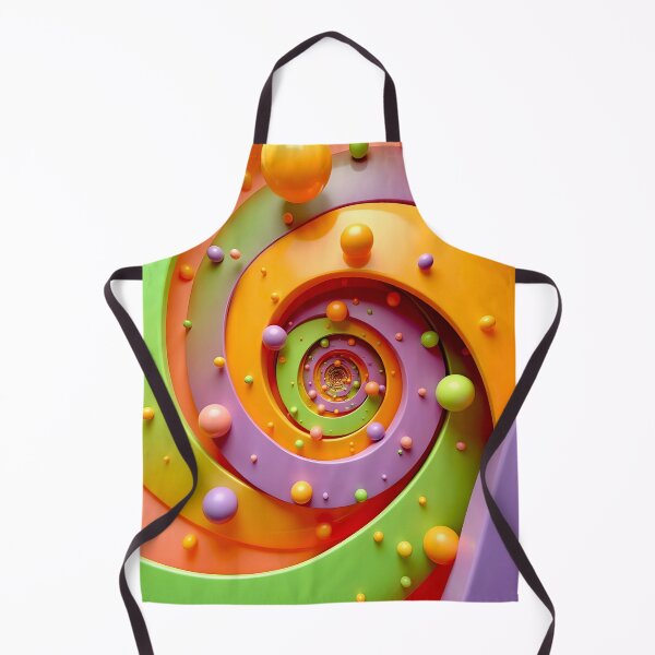 Item preview, Colorful Spiral with Floating Spheres designed and sold by Vicky Brago-Mitchell®.