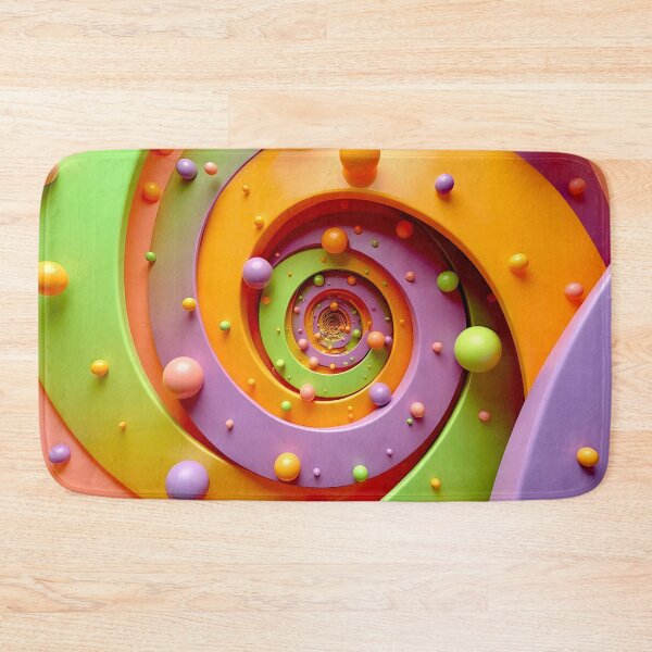 Item preview, Colorful Spiral with Floating Spheres designed and sold by Vicky Brago-Mitchell®.