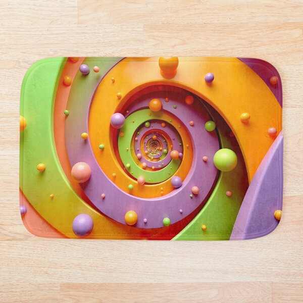 Item preview, Colorful Spiral with Floating Spheres designed and sold by Vicky Brago-Mitchell®.