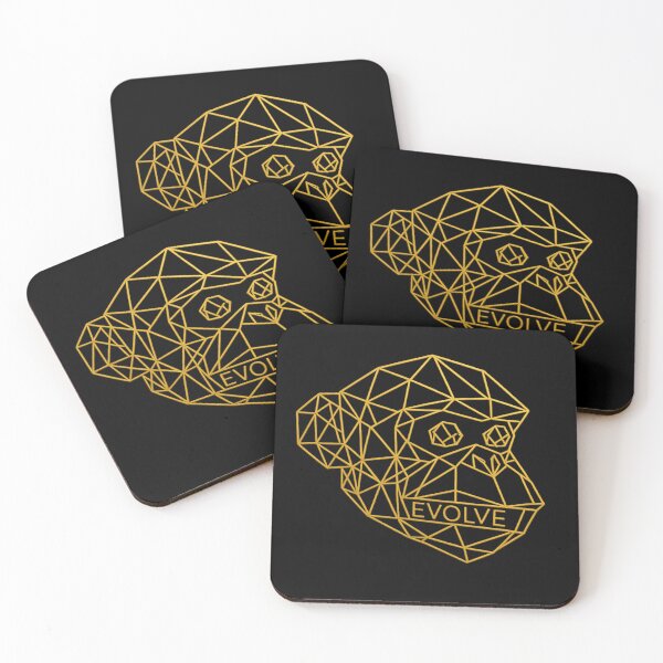 Item preview, Geometric Gold Monkey Evolve designed and sold by teemix.
