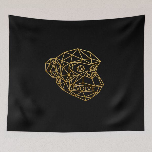 Item preview, Geometric Gold Monkey Evolve designed and sold by teemix.