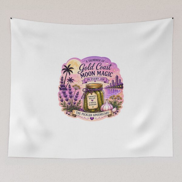 Item preview, Gold Coast Moon Magic Pickle Sticker designed and sold by Imagine Ink Design Studio.