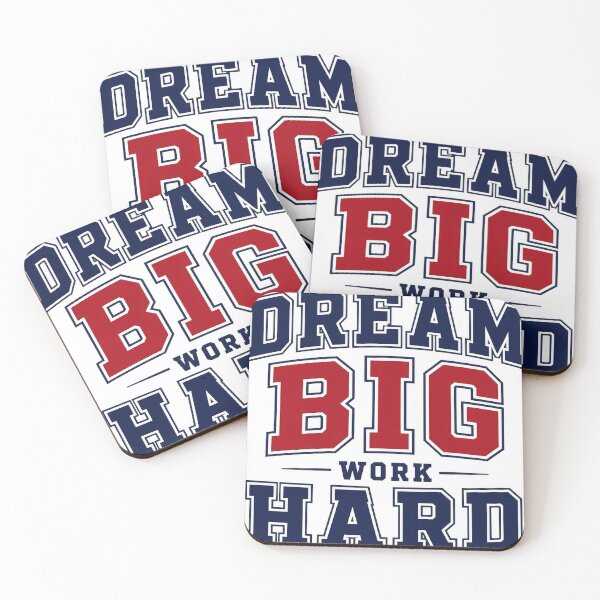 Item preview, Dream Big Work Hard Motivational Collegiate Varsity Typography designed and sold by Irfanmulyana.