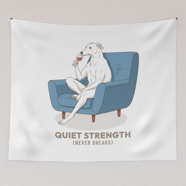 Item preview, Greyhound Drinking Wine Relaxing Armchair Vintage Aesthetic designed and sold by COZY VINTAGE animal.
