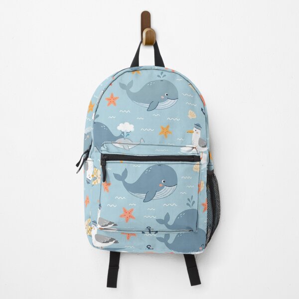 Item preview, Cute Whale Ocean Friends Seamless Pattern designed and sold by Shivi-designs.