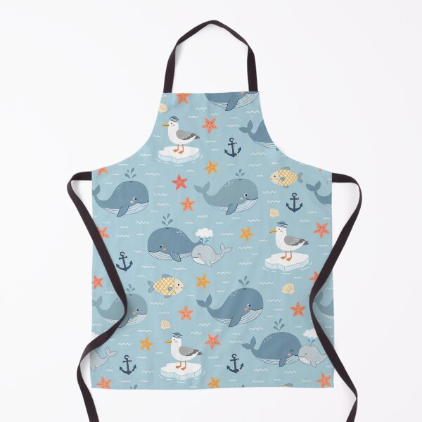 Item preview, Cute Whale Ocean Friends Seamless Pattern designed and sold by Shivi-designs.