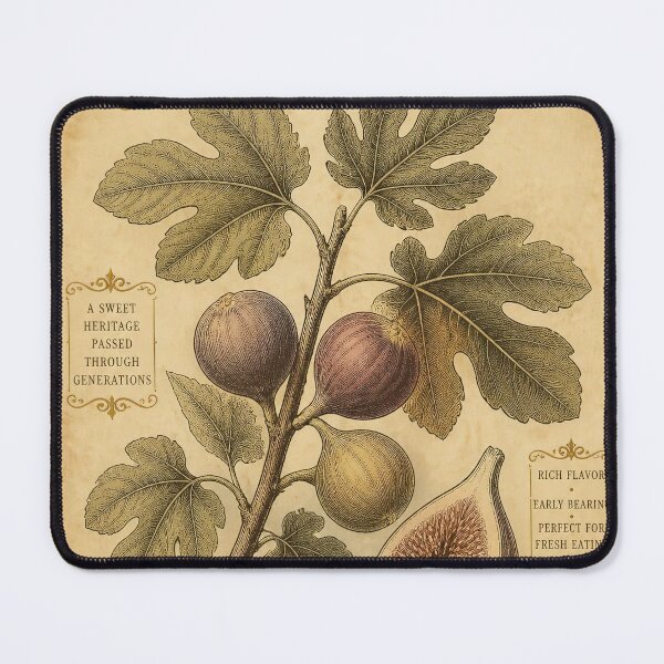 Item preview, Heirloom Fig Poster | Ficus Carica Vintage Botanical | Sweet Rich Heritage Seeds designed and sold by FestivityFinds.