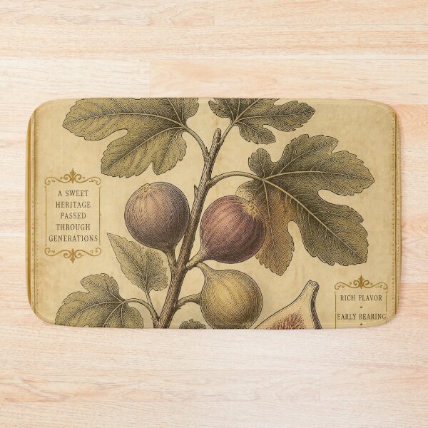 Item preview, Heirloom Fig Poster | Ficus Carica Vintage Botanical | Sweet Rich Heritage Seeds designed and sold by FestivityFinds.
