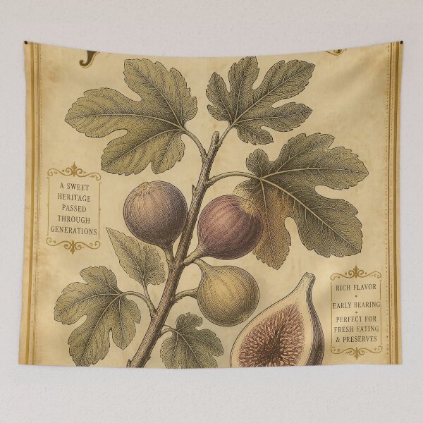 Item preview, Heirloom Fig Poster | Ficus Carica Vintage Botanical | Sweet Rich Heritage Seeds designed and sold by FestivityFinds.