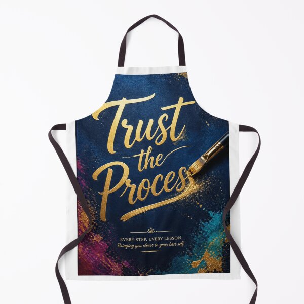 Item preview, Trust the Process Mantra Gold Calligraphy Art designed and sold by BumbleNShine.
