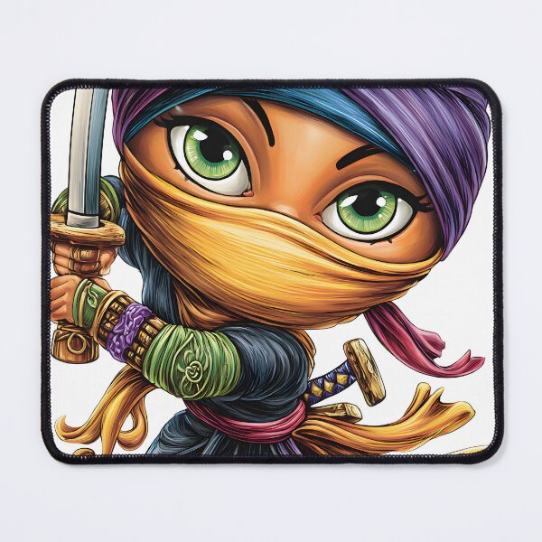 Item preview, Colorful Ninja Character with Sword and Headscarf designed and sold by Artessie.