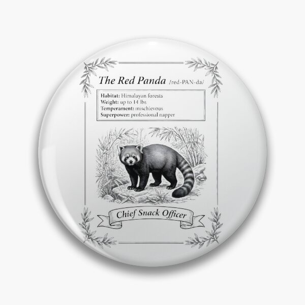 Item preview, Chief Snack Officer Red Panda Vintage Wildlife T-Shirt | Funny Animal Nature Gift designed and sold by StickerNestYou.