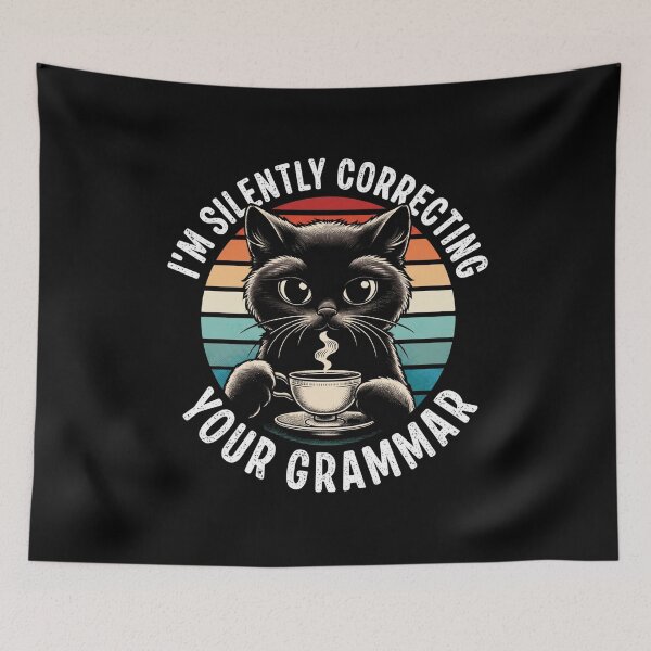 Item preview, Cute but Fierce Black Cat Sipping Coffee designed and sold by TeeStyle.mr.