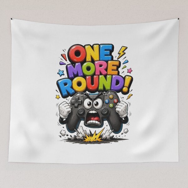 Aperçu de l'œuvre Manette de jeu en colère One More Round créée et vendue par M.Store.