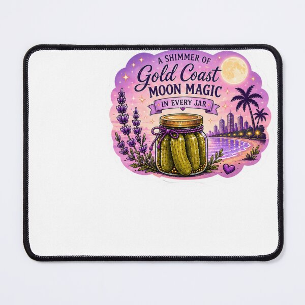 Item preview, Gold Coast Moon Magic Pickle Sticker designed and sold by Imagine Ink Design Studio.