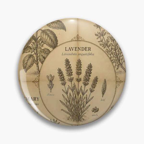 Item preview, Kitchen Herbs Poster | Basil Thyme Lavender Rosemary Botanical Study designed and sold by FestivityFinds.