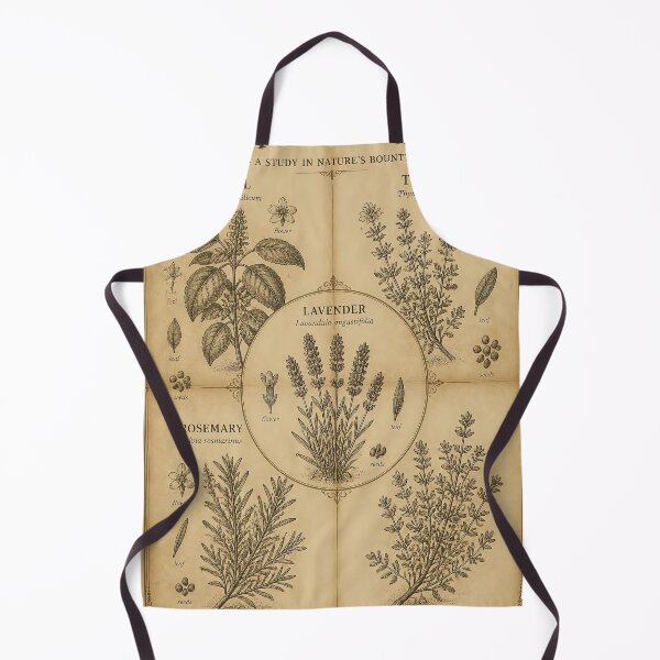 Item preview, Kitchen Herbs Poster | Basil Thyme Lavender Rosemary Botanical Study designed and sold by FestivityFinds.