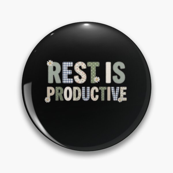 Item preview, Rest Is Productive Floral Patchwork Quote T-Shirt | Cozy Self Care Retro Design designed and sold by StickerNestYou.