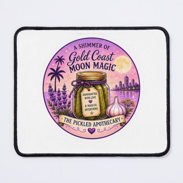 Item preview, Gold Coast Moon Magic Pickle Sticker designed and sold by Imagine Ink Design Studio.