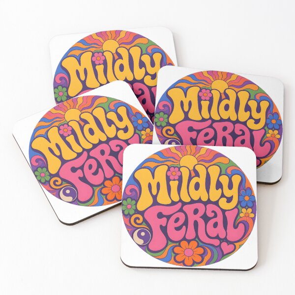 Item preview, Mildly Feral – Retro Psychedelic Design designed and sold by ZombieZooCuties.